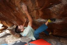Bouldering in Hueco Tanks on 01/27/2020 with Blue Lizard Climbing and Yoga
Filename: SRM_20200127_1344331.jpg
Aperture: f/4.5
Shutter Speed: 1/250
Body: Canon EOS-1D Mark II
Lens: Canon EF 16-35mm f/2.8 L
