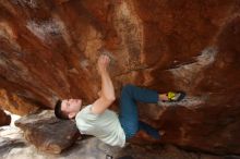 Bouldering in Hueco Tanks on 01/27/2020 with Blue Lizard Climbing and Yoga
Filename: SRM_20200127_1344380.jpg
Aperture: f/4.5
Shutter Speed: 1/250
Body: Canon EOS-1D Mark II
Lens: Canon EF 16-35mm f/2.8 L
