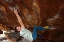 Bouldering in Hueco Tanks on 01/27/2020 with Blue Lizard Climbing and Yoga
Filename: SRM_20200127_1344390.jpg
Aperture: f/4.5
Shutter Speed: 1/250
Body: Canon EOS-1D Mark II
Lens: Canon EF 16-35mm f/2.8 L