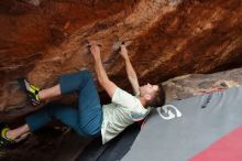 Bouldering in Hueco Tanks on 01/27/2020 with Blue Lizard Climbing and Yoga

Filename: SRM_20200127_1617330.jpg
Aperture: f/2.8
Shutter Speed: 1/640
Body: Canon EOS-1D Mark II
Lens: Canon EF 16-35mm f/2.8 L