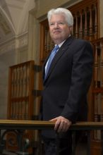 Portrait of UT Vice President and Chief Financial Officer Kevin Hegarty.

Filename: SRM_20061211_0910048.jpg
Aperture: f/6.3
Shutter Speed: 1/200
Body: Canon EOS-1D Mark II
Lens: Canon EF 50mm f/1.8 II