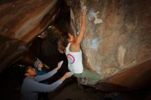 Bouldering in Hueco Tanks on 02/01/2020 with Blue Lizard Climbing and Yoga

Filename: SRM_20200201_1519330.jpg
Aperture: f/8.0
Shutter Speed: 1/250
Body: Canon EOS-1D Mark II
Lens: Canon EF 16-35mm f/2.8 L