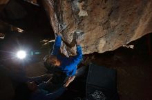 Bouldering in Hueco Tanks on 02/01/2020 with Blue Lizard Climbing and Yoga
Filename: SRM_20200201_1551550.jpg
Aperture: f/8.0
Shutter Speed: 1/250
Body: Canon EOS-1D Mark II
Lens: Canon EF 16-35mm f/2.8 L