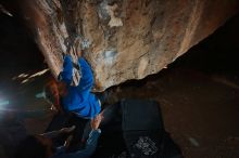 Bouldering in Hueco Tanks on 02/01/2020 with Blue Lizard Climbing and Yoga
Filename: SRM_20200201_1553300.jpg
Aperture: f/8.0
Shutter Speed: 1/250
Body: Canon EOS-1D Mark II
Lens: Canon EF 16-35mm f/2.8 L