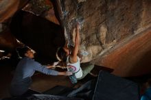 Bouldering in Hueco Tanks on 02/01/2020 with Blue Lizard Climbing and Yoga
Filename: SRM_20200201_1559500.jpg
Aperture: f/8.0
Shutter Speed: 1/250
Body: Canon EOS-1D Mark II
Lens: Canon EF 16-35mm f/2.8 L