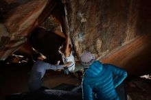 Bouldering in Hueco Tanks on 02/01/2020 with Blue Lizard Climbing and Yoga
Filename: SRM_20200201_1559580.jpg
Aperture: f/8.0
Shutter Speed: 1/250
Body: Canon EOS-1D Mark II
Lens: Canon EF 16-35mm f/2.8 L