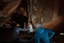 Bouldering in Hueco Tanks on 02/01/2020 with Blue Lizard Climbing and Yoga
Filename: SRM_20200201_1559590.jpg
Aperture: f/8.0
Shutter Speed: 1/250
Body: Canon EOS-1D Mark II
Lens: Canon EF 16-35mm f/2.8 L