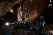 Bouldering in Hueco Tanks on 02/01/2020 with Blue Lizard Climbing and Yoga
Filename: SRM_20200201_1605010.jpg
Aperture: f/8.0
Shutter Speed: 1/250
Body: Canon EOS-1D Mark II
Lens: Canon EF 16-35mm f/2.8 L