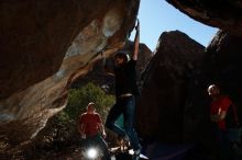 Bouldering in Hueco Tanks on 02/08/2020 with Blue Lizard Climbing and Yoga
Filename: SRM_20200208_1210500.jpg
Aperture: f/8.0
Shutter Speed: 1/250
Body: Canon EOS-1D Mark II
Lens: Canon EF 16-35mm f/2.8 L