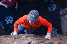 Bouldering in Hueco Tanks on 02/08/2020 with Blue Lizard Climbing and Yoga
Filename: SRM_20200208_1242530.jpg
Aperture: f/4.0
Shutter Speed: 1/250
Body: Canon EOS-1D Mark II
Lens: Canon EF 50mm f/1.8 II