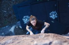 Bouldering in Hueco Tanks on 02/08/2020 with Blue Lizard Climbing and Yoga
Filename: SRM_20200208_1243590.jpg
Aperture: f/2.8
Shutter Speed: 1/250
Body: Canon EOS-1D Mark II
Lens: Canon EF 50mm f/1.8 II