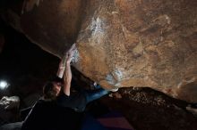 Bouldering in Hueco Tanks on 02/08/2020 with Blue Lizard Climbing and Yoga
Filename: SRM_20200208_1427140.jpg
Aperture: f/5.6
Shutter Speed: 1/250
Body: Canon EOS-1D Mark II
Lens: Canon EF 16-35mm f/2.8 L