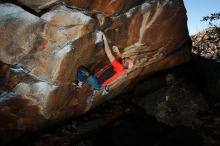 Bouldering in Hueco Tanks on 02/08/2020 with Blue Lizard Climbing and Yoga
Filename: SRM_20200208_1624510.jpg
Aperture: f/8.0
Shutter Speed: 1/250
Body: Canon EOS-1D Mark II
Lens: Canon EF 16-35mm f/2.8 L