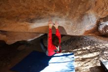 Bouldering in Hueco Tanks on 02/08/2020 with Blue Lizard Climbing and Yoga
Filename: SRM_20200208_1637220.jpg
Aperture: f/3.5
Shutter Speed: 1/250
Body: Canon EOS-1D Mark II
Lens: Canon EF 16-35mm f/2.8 L