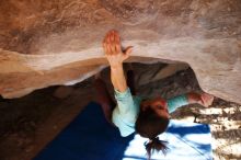 Bouldering in Hueco Tanks on 02/08/2020 with Blue Lizard Climbing and Yoga
Filename: SRM_20200208_1638390.jpg
Aperture: f/3.2
Shutter Speed: 1/250
Body: Canon EOS-1D Mark II
Lens: Canon EF 16-35mm f/2.8 L