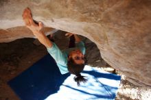 Bouldering in Hueco Tanks on 02/08/2020 with Blue Lizard Climbing and Yoga
Filename: SRM_20200208_1641060.jpg
Aperture: f/4.0
Shutter Speed: 1/250
Body: Canon EOS-1D Mark II
Lens: Canon EF 16-35mm f/2.8 L