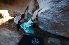 Bouldering in Hueco Tanks on 02/08/2020 with Blue Lizard Climbing and Yoga
Filename: SRM_20200208_1812270.jpg
Aperture: f/4.5
Shutter Speed: 1/250
Body: Canon EOS-1D Mark II
Lens: Canon EF 16-35mm f/2.8 L