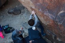 Bouldering in Hueco Tanks on 01/06/2020 with Blue Lizard Climbing and Yoga
Filename: SRM_20200106_1102170.jpg
Aperture: f/4.0
Shutter Speed: 1/250
Body: Canon EOS-1D Mark II
Lens: Canon EF 50mm f/1.8 II