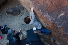 Bouldering in Hueco Tanks on 01/06/2020 with Blue Lizard Climbing and Yoga
Filename: SRM_20200106_1102250.jpg
Aperture: f/4.0
Shutter Speed: 1/250
Body: Canon EOS-1D Mark II
Lens: Canon EF 50mm f/1.8 II