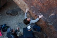 Bouldering in Hueco Tanks on 01/06/2020 with Blue Lizard Climbing and Yoga
Filename: SRM_20200106_1102260.jpg
Aperture: f/4.0
Shutter Speed: 1/250
Body: Canon EOS-1D Mark II
Lens: Canon EF 50mm f/1.8 II