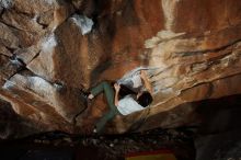 Bouldering in Hueco Tanks on 02/14/2020 with Blue Lizard Climbing and Yoga
Filename: SRM_20200214_1218040.jpg
Aperture: f/8.0
Shutter Speed: 1/250
Body: Canon EOS-1D Mark II
Lens: Canon EF 16-35mm f/2.8 L