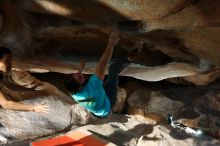 Bouldering in Hueco Tanks on 02/14/2020 with Blue Lizard Climbing and Yoga
Filename: SRM_20200214_1700240.jpg
Aperture: f/8.0
Shutter Speed: 1/250
Body: Canon EOS-1D Mark II
Lens: Canon EF 16-35mm f/2.8 L