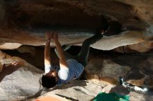 Bouldering in Hueco Tanks on 02/14/2020 with Blue Lizard Climbing and Yoga
Filename: SRM_20200214_1701230.jpg
Aperture: f/8.0
Shutter Speed: 1/250
Body: Canon EOS-1D Mark II
Lens: Canon EF 16-35mm f/2.8 L