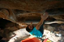Bouldering in Hueco Tanks on 02/14/2020 with Blue Lizard Climbing and Yoga
Filename: SRM_20200214_1703511.jpg
Aperture: f/8.0
Shutter Speed: 1/250
Body: Canon EOS-1D Mark II
Lens: Canon EF 16-35mm f/2.8 L