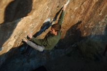 Bouldering in Hueco Tanks on 02/16/2020 with Blue Lizard Climbing and Yoga
Filename: SRM_20200216_1819540.jpg
Aperture: f/2.2
Shutter Speed: 1/400
Body: Canon EOS-1D Mark II
Lens: Canon EF 50mm f/1.8 II