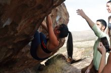 Bouldering in Hueco Tanks on 02/17/2020 with Blue Lizard Climbing and Yoga
Filename: SRM_20200217_1526490.jpg
Aperture: f/5.6
Shutter Speed: 1/400
Body: Canon EOS-1D Mark II
Lens: Canon EF 50mm f/1.8 II