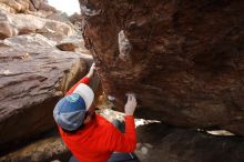 Bouldering in Hueco Tanks on 02/21/2020 with Blue Lizard Climbing and Yoga
Filename: SRM_20200221_1758291.jpg
Aperture: f/5.0
Shutter Speed: 1/250
Body: Canon EOS-1D Mark II
Lens: Canon EF 16-35mm f/2.8 L