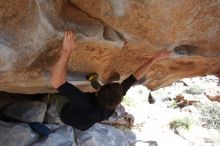 Bouldering in Hueco Tanks on 02/25/2020 with Blue Lizard Climbing and Yoga
Filename: SRM_20200225_1522490.jpg
Aperture: f/7.1
Shutter Speed: 1/250
Body: Canon EOS-1D Mark II
Lens: Canon EF 16-35mm f/2.8 L