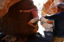 Bouldering in Hueco Tanks on 02/29/2020 with Blue Lizard Climbing and Yoga

Filename: SRM_20200229_1318440.jpg
Aperture: f/5.6
Shutter Speed: 1/320
Body: Canon EOS-1D Mark II
Lens: Canon EF 16-35mm f/2.8 L