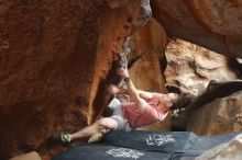 Bouldering in Hueco Tanks on 02/29/2020 with Blue Lizard Climbing and Yoga

Filename: SRM_20200229_1454120.jpg
Aperture: f/2.8
Shutter Speed: 1/250
Body: Canon EOS-1D Mark II
Lens: Canon EF 50mm f/1.8 II