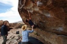 Bouldering in Hueco Tanks on 02/29/2020 with Blue Lizard Climbing and Yoga

Filename: SRM_20200229_1637230.jpg
Aperture: f/5.6
Shutter Speed: 1/400
Body: Canon EOS-1D Mark II
Lens: Canon EF 16-35mm f/2.8 L