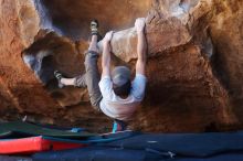 Bouldering in Hueco Tanks on 03/07/2020 with Blue Lizard Climbing and Yoga

Filename: SRM_20200307_1444250.jpg
Aperture: f/3.2
Shutter Speed: 1/250
Body: Canon EOS-1D Mark II
Lens: Canon EF 50mm f/1.8 II