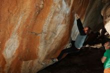 Bouldering in Hueco Tanks on 03/06/2020 with Blue Lizard Climbing and Yoga

Filename: SRM_20200306_1252560.jpg
Aperture: f/8.0
Shutter Speed: 1/250
Body: Canon EOS-1D Mark II
Lens: Canon EF 16-35mm f/2.8 L