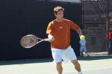 Luis Diaz Barriga and Bernhard Deussner. The University of Texas (UT) men's tennis team defeated Georgia Tech (GT) Saturday, February 24, 2007..
Filename: SRM_20070224_1329420.jpg
Aperture: f/4.5
Shutter Speed: 1/800
Body: Canon EOS-1D Mark II
Lens: Canon EF 80-200mm f/2.8 L