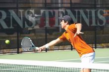 Luis Diaz Barriga. The University of Texas (UT) men's tennis team defeated Georgia Tech (GT) Saturday, February 24, 2007..
Filename: SRM_20070224_1332080.jpg
Aperture: f/4.5
Shutter Speed: 1/800
Body: Canon EOS-1D Mark II
Lens: Canon EF 80-200mm f/2.8 L