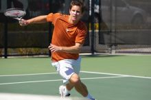 Luis Diaz Barriga and Bernhard Deussner. The University of Texas (UT) men's tennis team defeated Georgia Tech (GT) Saturday, February 24, 2007..
Filename: SRM_20070224_1334185.jpg
Aperture: f/5.0
Shutter Speed: 1/1250
Body: Canon EOS-1D Mark II
Lens: Canon EF 80-200mm f/2.8 L