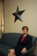 Portraits of UT Vice President of Employee and Campus Services Patricia L Clubb.
Filename: SRM_20070301_1406365.jpg
Aperture: f/4.5
Shutter Speed: 1/250
Body: Canon EOS-1D Mark II
Lens: Sigma 15-30mm f/3.5-4.5 EX Aspherical DG DF