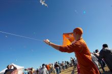 Chris Lam attempts to fly his UT kite at the 79th annual Zilker Park Kite Festival, Sunday, March 4, 2007.
Filename: SRM_20070304_1531540.jpg
Aperture: f/11.0
Shutter Speed: 1/250
Body: Canon EOS-1D Mark II
Lens: Sigma 15-30mm f/3.5-4.5 EX Aspherical DG DF
