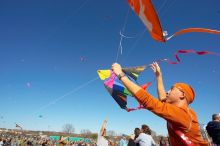 Chris Lam attempts to fly his UT kite at the 79th annual Zilker Park Kite Festival, Sunday, March 4, 2007.
Filename: SRM_20070304_1532102.jpg
Aperture: f/11.0
Shutter Speed: 1/250
Body: Canon EOS-1D Mark II
Lens: Sigma 15-30mm f/3.5-4.5 EX Aspherical DG DF
