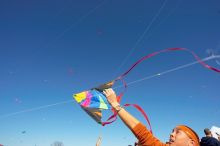 Chris Lam attempts to fly his UT kite at the 79th annual Zilker Park Kite Festival, Sunday, March 4, 2007.
Filename: SRM_20070304_1532103.jpg
Aperture: f/11.0
Shutter Speed: 1/250
Body: Canon EOS-1D Mark II
Lens: Sigma 15-30mm f/3.5-4.5 EX Aspherical DG DF