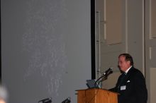 Nicholas A. Peppas gave the AIChE institute lecture, Le Plus &Atilde;�a Change...Nanotechnology and Bioengineering in An Evolving Chemical Engineering World, on Wednesday, November 7, 2007.

Filename: SRM_20071107_1405021.jpg
Aperture: f/5.6
Shutter Speed: 1/250
Body: Canon EOS-1D Mark II
Lens: Canon EF 80-200mm f/2.8 L