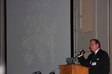 Nicholas A. Peppas gave the AIChE institute lecture, Le Plus Ãa Change...Nanotechnology and Bioengineering in An Evolving Chemical Engineering World, on Wednesday, November 7, 2007.

Filename: SRM_20071107_1405142.jpg
Aperture: f/5.6
Shutter Speed: 1/250
Body: Canon EOS-1D Mark II
Lens: Canon EF 80-200mm f/2.8 L