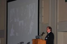 Nicholas A. Peppas gave the AIChE institute lecture, Le Plus Ça Change...Nanotechnology and Bioengineering in An Evolving Chemical Engineering World, on Wednesday, November 7, 2007.
Filename: SRM_20071107_1426149.jpg
Aperture: f/5.6
Shutter Speed: 1/250
Body: Canon EOS-1D Mark II
Lens: Canon EF 80-200mm f/2.8 L