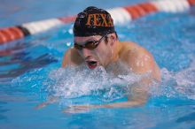 UT sophomore Trey Hoover competed in the 400 yard IM with a time of 4:10.06. The University of Texas Longhorns defeated The University of Georgia Bulldogs 157-135 on Saturday, January 12, 2008.
Filename: SRM_20080112_1240045.jpg
Aperture: f/2.8
Shutter Speed: 1/400
Body: Canon EOS-1D Mark II
Lens: Canon EF 300mm f/2.8 L IS