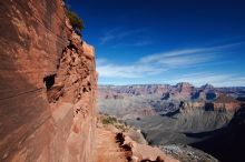 Hike down the South Kaibab trail, backpacking the Grand Canyon with Beth, Thursday, January 1, 2009.
Filename: SRM_20090101_13315316.jpg
Aperture: f/11.0
Shutter Speed: 1/125
Body: Canon EOS-1D Mark II
Lens: Canon EF 16-35mm f/2.8 L
