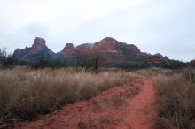 View from behind our bed and breakfast in Sedona, after backpacking the Grand Canyon, Sunday, January 4, 2009.

Filename: SRM_20090104_17360125.JPG
Aperture: f/20.0
Shutter Speed: 30/1
Body: Canon EOS-1D Mark II
Lens: Canon EF 16-35mm f/2.8 L